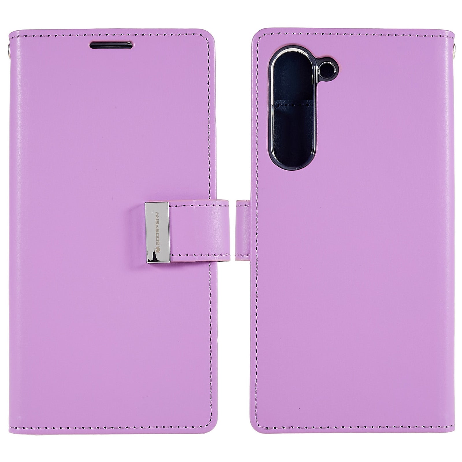 MERCURY GOOSPERY For Samsung Galaxy S23 Wallet Phone Case PU Leather Metal Magnetic Clasp Protective Cover MERCURY GOOSPERY For Samsung Galaxy S23 Wallet Phone Case PU Leather Metal Magnetic Clasp Protective Cover